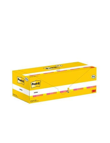 CAJA 186 BLOCS NOTAS REPOSICIONABLES POST-IT 76x76mm COLORES