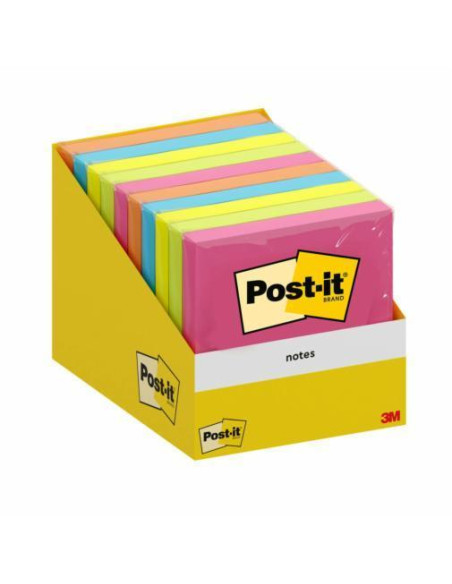 CAJA 10 BLOCS NOTAS REPOSICIONABLES POST-IT 76x76mm COLORES