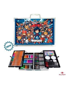ALEX BOG MALETÍN DE ALUMINIO 145 PIEZAS SET ART STUDIO MANGA CSURTIDOS
