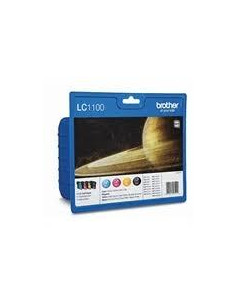 PACK 4 INKJET ORIGINAL BROTHER RAINBOW LC1100VALBP