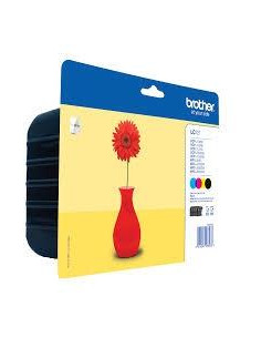 PACK 4 INKJET ORIGINAL BROTHER RAINBOW LC121VALBP