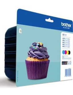 PACK 4 INKJET ORIGINAL BROTHER RAINBOW LC123VALBP