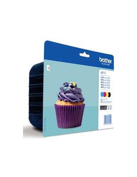 PACK 4 INKJET ORIGINAL BROTHER RAINBOW LC123VALBP