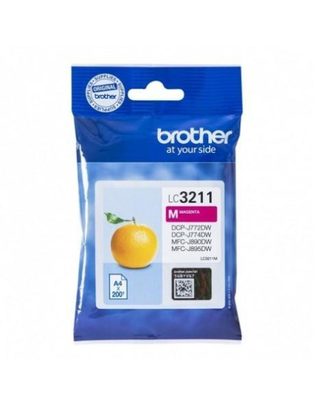 CARTUCHO INKJET BROTHER LC-3211M MAGENTA DCP-J572J772J774MFC-J890J895 200 PAG