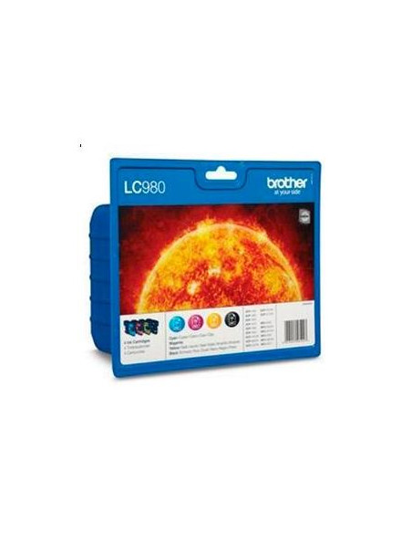 CARTIJ BROTHER LC-980VALBP DCP-145C165C365 MFC-250C290C PACK de 4 COLORES