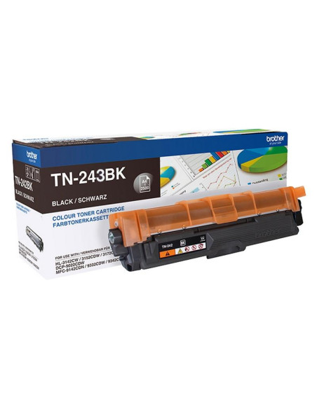 TONER BROTHER TN-243BK  HLL3210CW3230CDW3270CDWDCPL3510CDW3550CDWMFCL3710CW3750CDW3770CDW NEGRO 1000 PÁG