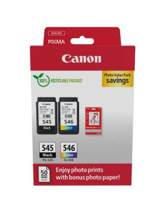 CANON TINTA ECOPACK BK C  M  Y  50H PAPEL FOTOGRÁFICO 10X15 PARA PIXMA IP 2850 - MG 24502550 - TR 45504551 - PG 545  CL 546