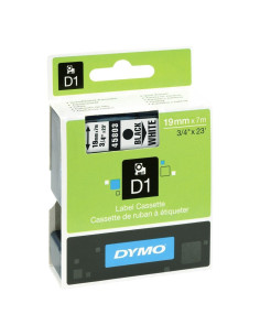 CINTA ROTULAR DYMO D1 19mm TEXTO NEGRO