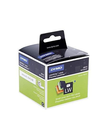 ETIQUETAS DYMO LABEL WRITER  38x190 mm ROLLO 110 udsPAPEL BLANCO LOMO ARCHIVADOR 99018