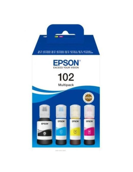 EPSON TINTA BOTE  BK  C  M  Y ET-4750 UNLIMITED ET-4750 ET-3750 UNLIMITED ET-3750ET-3700 ET-2756 ET-2751 ET-2750 UNLIMITED ET-27