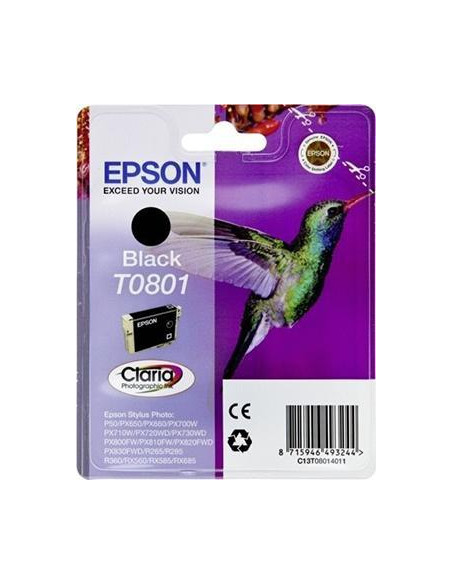 CARTUCHO INKJET EPSON T080140 STYLUS PHOTO R265285360 RX560585685 NEGRO
