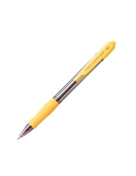 PILOT BOLÍGRAFO SUPERGRIP M AZUL CUERPO AMARILLO