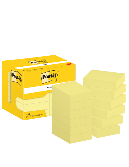 PACK 12 BLOCS NOTAS REPOSICIONABLES POST-IT 38x51mm