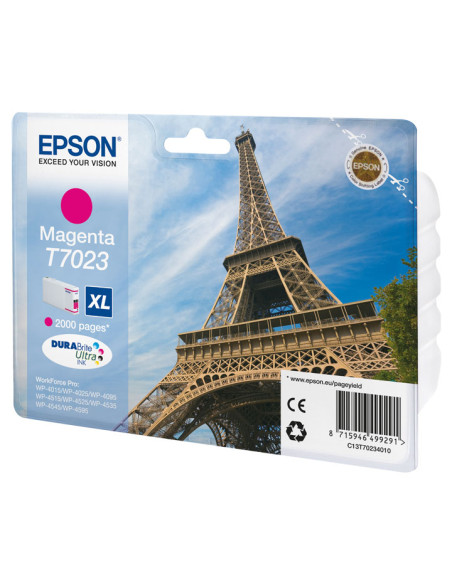 CARTUCHO INKJET EPSON T702340 XL WORKFORCE PRO WP- 400045004545DTWF-4525DNF4015DN MAGENTA 2000 PAG