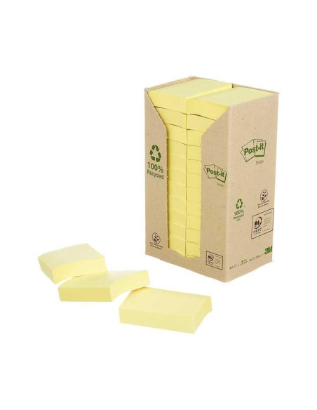 CAJA 24 BLOCS NOTAS POST-IT ECOLÓGICAS 38x51mm