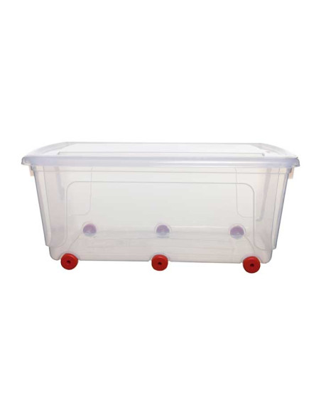 CAJA DE ALMACENAMIENTO ARCHIVO 2000 CON TAPA 6 RUEDAS 70L