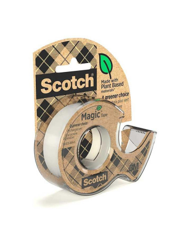 CINTA ADHESIVA SCOTCH MAGIC ECOLÓGICA 19mm x 20m CON DISPENSADOR