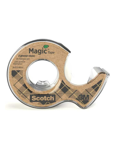 CINTA ADHESIVA SCOTCH MAGIC ECOLÓGICA 19mm x 20m CON DISPENSADOR