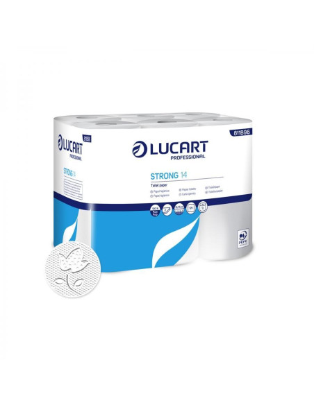 PACK 12 ROLLO PAPEL HIGIÉNICO LUCART STRONG 14