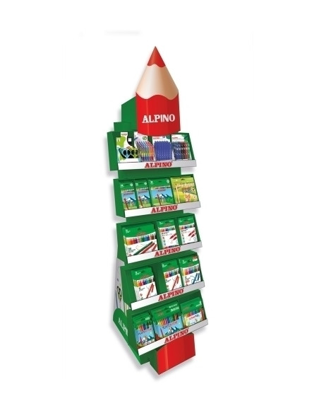 EXPOSITOR ALPINO GAMA LAPIZ VAC SURTIDO