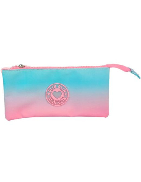 TOYBAGS ESTUCHE TRIPLE BLIN BLIN GRADIENT PINK 11X23X5CM IMPERMEABLE