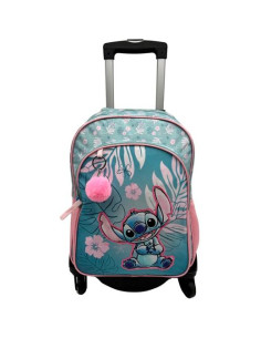 TOYBAGS MOCHILA PRIMARIA STITCH PINK DOBLE COMPARTIMENTO 44X30X20CM  CARRO NEGRO