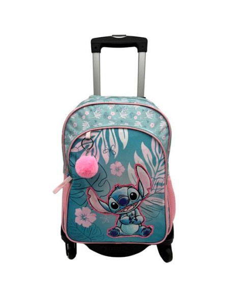 TOYBAGS MOCHILA PRIMARIA STITCH PINK DOBLE COMPARTIMENTO 44X30X20CM  CARRO NEGRO