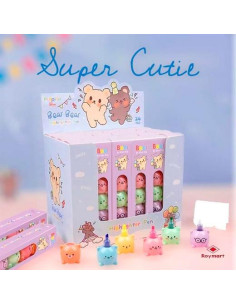 ROYMART MARCADORES THE BEARS KAWAII SET DE 5 EXPOSITOR DE 24 CSURTIDOS