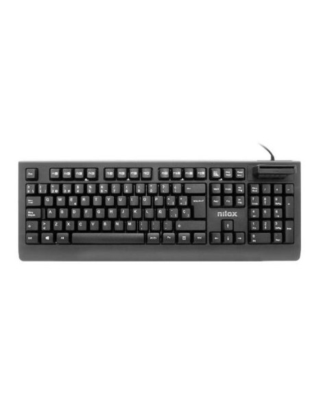 NILOX TECLADO USB CON LECTOR DNI COMPATIBLE DNI 40 Y TARJETA SANITARIA