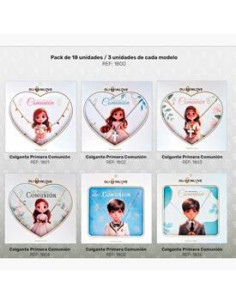 OLI IN LOVE COLGANTES BISUTERÍA COLECCIÓN COMUNION PACK 18 UNIDADES SURTIDOS