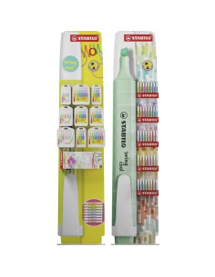 STABILO MARCADORES FLUORESCENTES SWING COOL  PASTEL  NATURECOLORS EXPOSITOR WOW 300 UD INDIVIDUALES  60 ESTUCHES