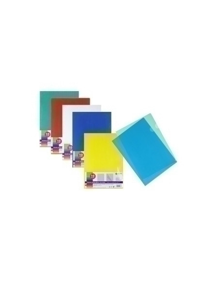 DOSIER ANGULO RECTO CARCHIVO PP 130 A4 AZUL PAQUETE de 10