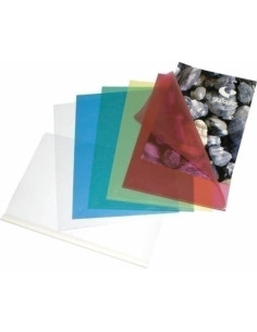 DOSIER ANGULO RECTO GRAFOPLAS PP 110 PIEL NARANJA F VERDE PAQUETE de 100