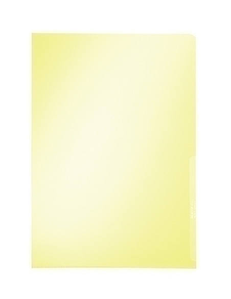 DOSIER ANGULO RECTO LEITZ PVC 150 A4 AMARILLO PAQUETE de 100