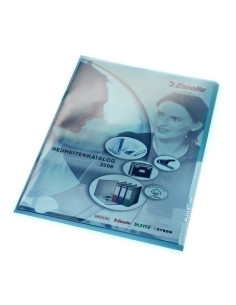 DOSIER ANGULO RECTO LEITZ PVC 150 A4 AZUL PAQUETE de 100