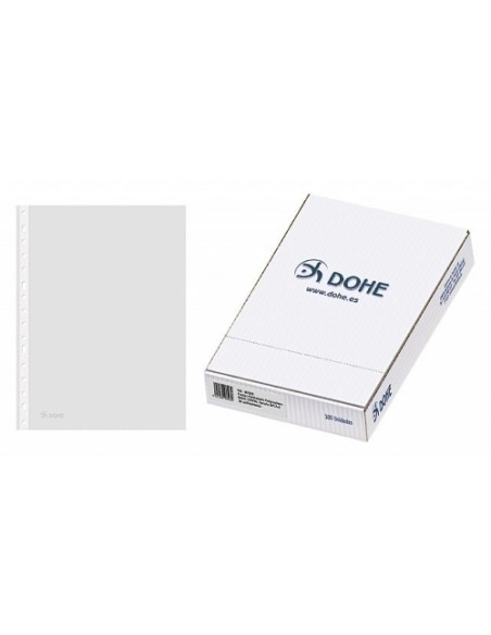 FUNDA MULTITALADRO DOHE BASIC PP 80 CRISTAL LISO A4 16 TALRFZO PAQUETE de 100