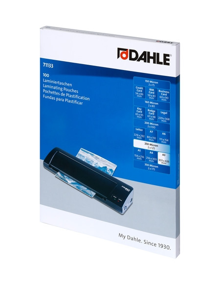 FUNDA PLASTIFICAR DAHLE 216x303 A3 125 PAQUETE de 100