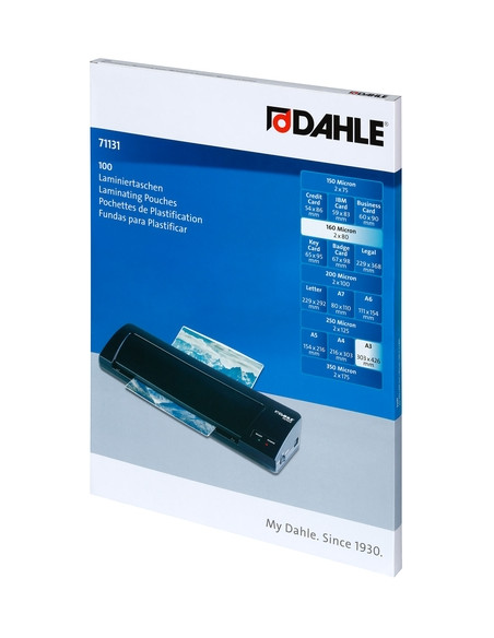 FUNDA PLASTIFICAR DAHLE 216x303 A3 80 PAQUETE de 100