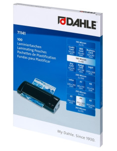 FUNDA PLASTIFICAR DAHLE 216x303 A4 80 PAQUETE de 100