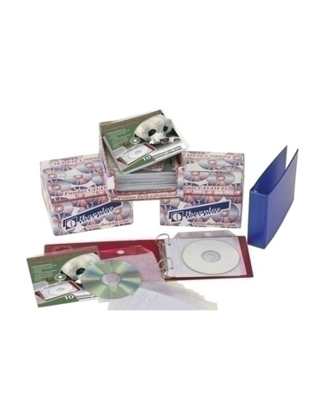 FUNDA CDDVD IBERPLAS PVC 125x125 SOLAPA con TALAD Y PROTECCION 140 PAQUETE de 10
