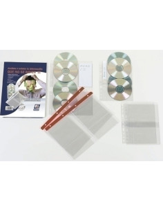 FUNDA CDDVD IBERPLAS PVC A4 con 4 TALAD CREFZO 4 DPTO 150 PAQUETE de 15