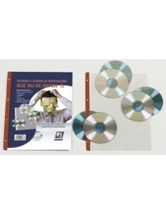 FUNDA CDDVD IBERPLAS PVC A4 con 4 TALAD CREFZO 6 DPTO 150 PAQUETE de 5