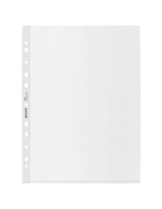 FUNDA MULTITALADRO LEITZ RECYCLE GRAN CAPACIDAD PP 100 PIEL de NARANJA A4 11 TAL BOLSA de 25