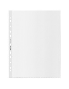 FUNDA MULTITALADRO LEITZ RECYCLE GRAN CAPACIDAD PP 100 PIEL de NARANJA A4 11 TAL BOLSA de 25