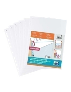 FUNDA MULTITALADRO ELBA PP 50 EAZ´IN SCHOOL LIFE TRANSPARENTE A4 11 TAL PAQUETE de 50