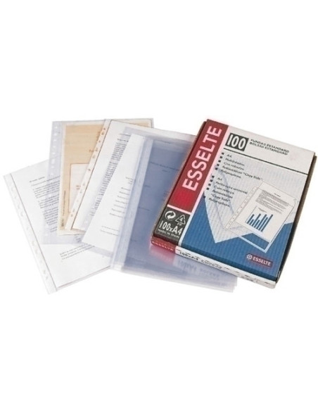 FUNDA MULTITALADRO ESSELTE PVC  80 LISO F 16 TALRFZO PAQUETE de 100