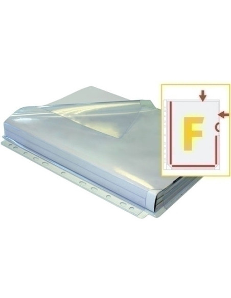 FUNDA MULTITALADRO FUELLE GRAFOPLAS 25mm PVC 180 A4 11 TAL F  BOLSA de 5