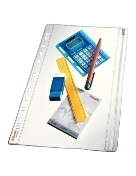 FUNDA MULTITALADRO CCREMALLERA ESSELTE PVC 200 A4 11 TAL BOLSA de 5