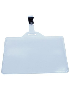 FUNDA DISTINTIVO IBERPLAS PVC 70x106 con PINZA APAISADO PIEL NARANJA 200 PAQUETE de 100