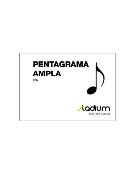 CUADERNO DE MÚSICA STADIUM 4 APAISADO PENTAGRAMA ANCHO